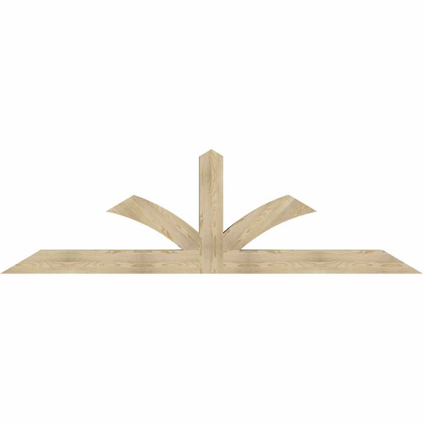 Ekena Millwork Richland Rough Sawn Timber Gable Bracket, Douglas Fir, 108"W x 31 1/2"H x 6"D x 6"F, 7/12 Pitch GBW108X31X0606RIC00RDF - main